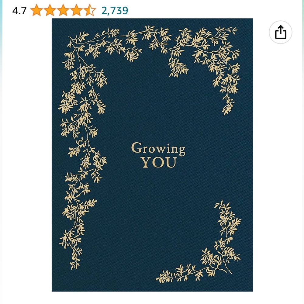 Maternity Baby Keepsake Journal “Growing You” New Condition